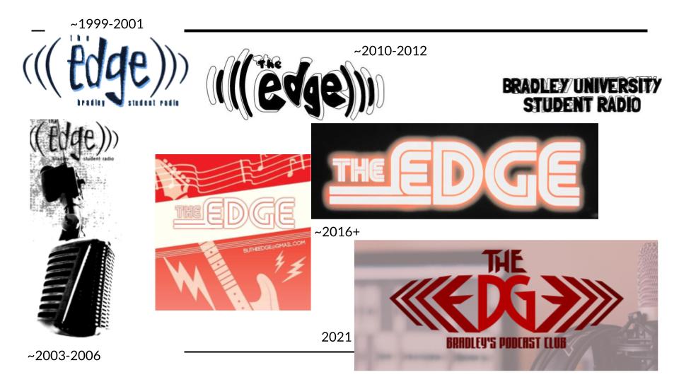 Logos of the edge in the past.